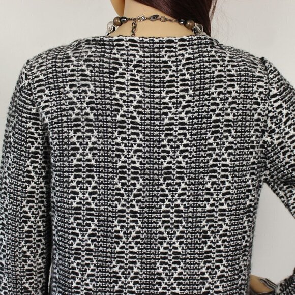 Lineamaglia Italian Wool Alpaca Blend Fringe Cardigan Small - Picture 7 of 10